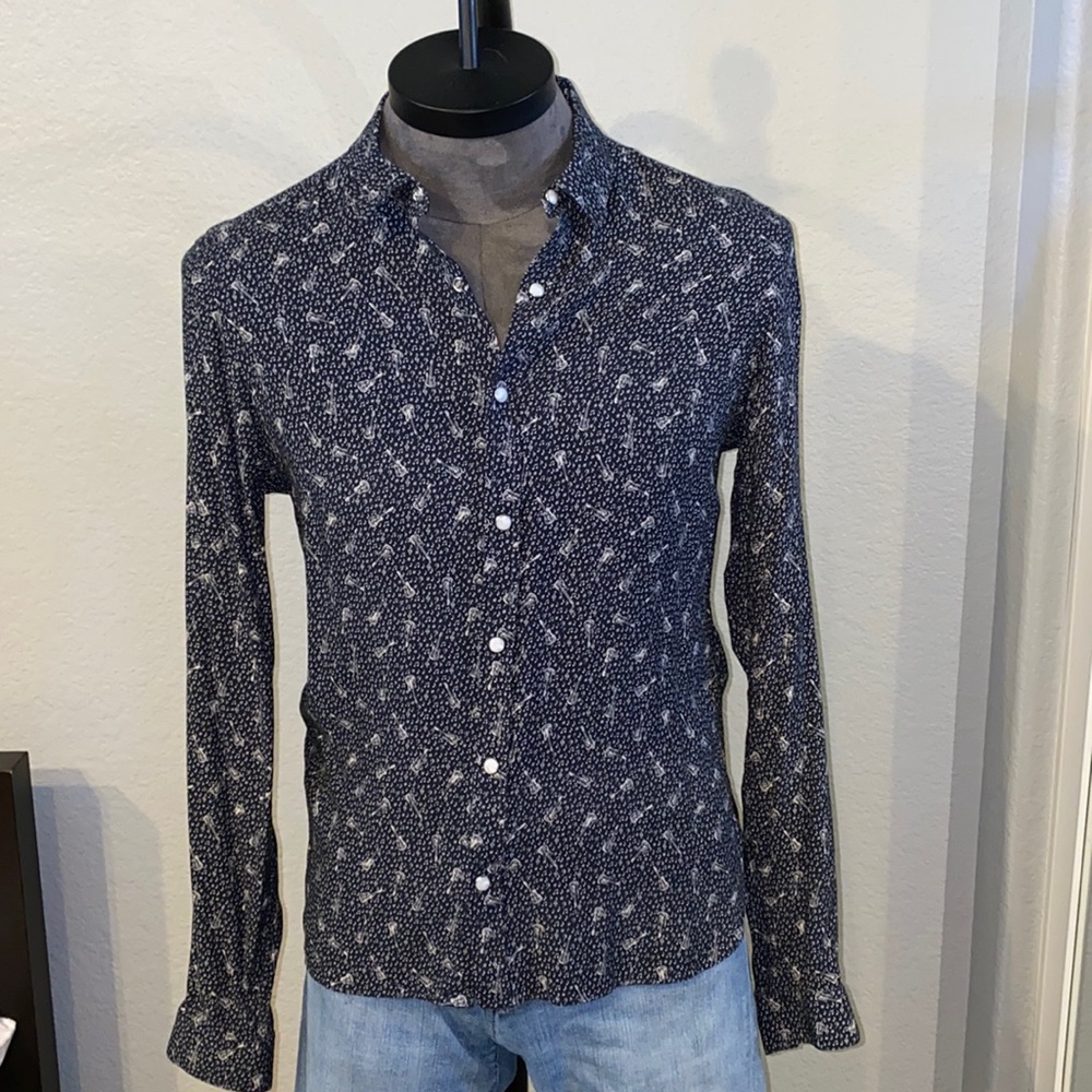 The Kooples Mens long sleeve button up shirt size medium